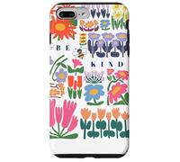 Be Kind Folk Art Swedish Mid Century Vibes Enfants Filles Femmes Coque pour iPhone 7 Plus/8 Plus