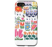 Be Kind Folk Art Swedish Mid Century Vibes Enfants Filles Femmes Coque pour iPhone SE (2020) / 7/8