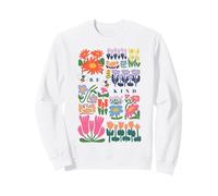 Be Kind Folk Art Swedish Mid Century Vibes Enfants Filles Femmes Sweatshirt
