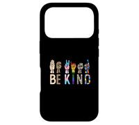 Be Kind Hand Talking Langue des Signes autisme Trans LGBT ASL Coque pour iPhone 17 Pro