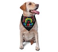 Be Kind Journée de Sensibilisation à l'Autisme dans Un Monde où Vous Pouvez être n'importe Quoi Printemps Chien Bandanas Garçon Bulk Chiot Foulard Réglable Doux Triangle Bavoirs Accessoires pour Peti