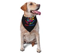 Be Kind Journée de Sensibilisation à l'Autisme dans Un Monde où Vous Pouvez être n'importe Quoi Printemps Chien Bandanas Garçon Bulk Chiot Foulard Réglable Doux Triangle Bavoirs Accessoires pour Peti