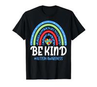 Be Kind Rainbow Autism Awareness pour Filles, garçons, Enfants et Tout-Petits T-Shirt Graphique avec Valeur, Homme, Noir, S