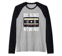 Be Kind Rewind Cassette de fête nostalgique des années 80 Manche Raglan