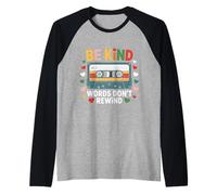 Be Kind Words Don't Rewind Amateurs de Musique Vintage des années 90 et 80 Manche Raglan