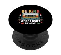 Be Kind Words Don't Rewind Amateurs de Musique Vintage des années 90 et 80 PopSockets PopGrip Adhésif