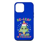 Be-Leaf in Yourself Jeu de Mots pour Sapin de Noël Kawaii Coque pour iPhone 12 Pro Max