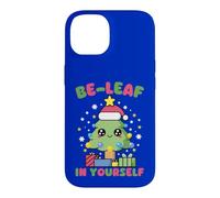 Be-Leaf in Yourself Jeu de Mots pour Sapin de Noël Kawaii Coque pour iPhone 14