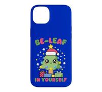 Be-Leaf in Yourself Jeu de Mots pour Sapin de Noël Kawaii Coque pour iPhone 14 Plus