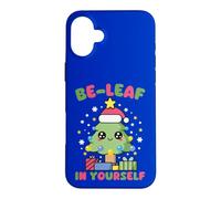 Be-Leaf in Yourself Jeu de Mots pour Sapin de Noël Kawaii Coque pour iPhone 16 Plus