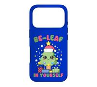 Be-Leaf in Yourself Jeu de Mots pour Sapin de Noël Kawaii Coque pour iPhone 17 Pro