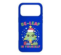 Be-Leaf in Yourself Jeu de Mots pour Sapin de Noël Kawaii Coque pour iPhone 17 Pro Max