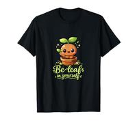 Be-Leaf in Yourself Kawaii Chibi Plant Citation Graphique T-Shirt