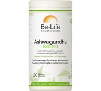 Be-Life Ashwagandha 5000 Bio Complément Alimentaire Équilibre Mental 180 Gélules