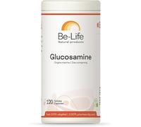 BE-LIFE | Glucosamine | Complément alimentaire | Soutient de la mobilité & de la souplesse | Substance naturelle d'origine marine | Sans gluten & sans lactose | 120 gélules
