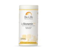 BE-LIFE | L-Glutamin 800 | Complément alimentaire | Soutien musculaire, intestinal & immunitaire | Tonus & vitalité | L-glutamine | 120 Gélules