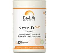 Be-Life Natur-D 3000 Complément Alimentaire Ossature Saine Et Immunité 200 Gélules