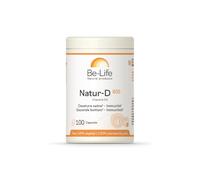 BE-LIFE | Natur-D 800 | Vitamine D3 Naturelle | Immunité & Santé Osseuse | Absorption Calcium | Complément Alimentaire Dès 12 Ans | 100 comprimés
