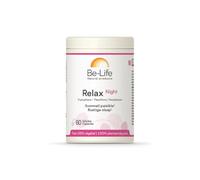 BE-LIFE | Relax Night | Sommeil & Relaxation | L-Tryptophane, Passiflore & Vitamines B | Soutien du Système Nerveux | Complément Nuit | 60 gélules