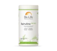 Be-Life Complément alimentaire Spiruline 500 Bio - Vegan, sans gluten ni lactose - 200 comprimés