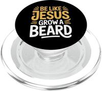 Be Like Jesus Grow A Beard Christian Facial Hair Jokes - PopSockets PopGrip pour MagSafe