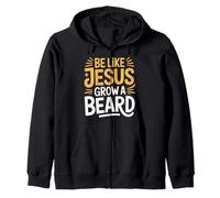 Be Like Jesus Grow A Beard Christian Facial Hair Jokes - Sweat à Capuche