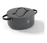 BE Living Essential Faitout Ø 28 cm Avec Couvercle, Casserole Céramique Antiadhésive, Sans PFAS, Compatible Induction, Gris