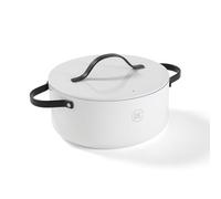 BE Living Essential Faitout avec couvercle - Ø 28 cm - Compatible avec tous types de feux - Revêtement antiadhésif en céramique - Compatible induction - Sans PTFE ni PFOA - Blanc