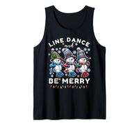 Be Merry Snowman Line Dance Christmas Funny Holiday Dance Débardeur