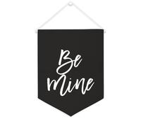 Be Mine Bannière en toile 30,5 x 40,6 cm à suspendre au mur de motivation pour chambre à coucher, chambre d'enfant, décoration d'intérieur