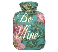Be Mine Bouillotte avec housse souple Motif floral William Morris Bleu sarcelle 2 l