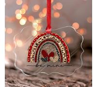 Be Mine Décoration de fenêtre en forme de cœur rouge à suspendre pour Saint-Valentin Arc-en-ciel Mots d'amour Souvenir festif Vacances Décoration d'intérieur Rond Rond Acrylique Pendentif Cadeau pour