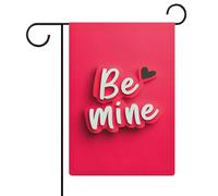 Be Mine Drapeau de jardin élégant sur toile de jute double face Rose 32 x 47 cm