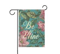 Be Mine Guirlande de fanions de style floral William Morris bleu sarcelle pêche pour porte de Pâques 30,5 x 45,7 cm double face