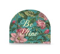 Be Mine Lot de 2 porte-serviettes plats en acrylique style William Morris pour table de cuisine et salle de bain Bleu sarcelle