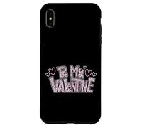 Be Mine Valentine Day Hearts Imprimé léopard Rose Coque pour iPhone XS Max