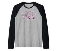 Be Mine Valentine Day Hearts Imprimé léopard Rose Manche Raglan