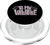 Be Mine Valentine Day Hearts Imprimé léopard Rose PopSockets PopGrip pour MagSafe