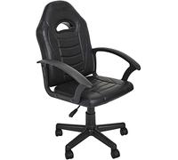 BE MIX, HD7534, Chaise Gamer, Modèle Racer, 54 x 94 x 58 cm, Pratique, Confort et durabilité, Compagnon idéal pour Les Longues Heures de Jeu, Réglable en Hauteur, Noir