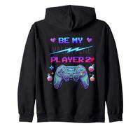 Be My Player Two Manette de Jeu rétro Motif Amour Sweat à Capuche