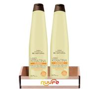 Be Natural lisso keratina Shampoo y Acondicionador (2 Pack) Be Natural Shampoo Lisso Keratina Be Natural Acondicionador Lisso Keratina Be Natural Liso Prolongado