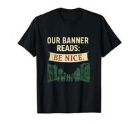 Be Nice Bannière de Bienvenue Vintage Fierté communautaire T-Shirt