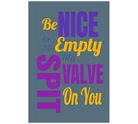 Be Nice Or I'll Empty My Spit Valve On You: A Musicians Practice Planner For Marching Band, Orchestra, Rock Bands, Pop Bands And Other Musical Ensembles