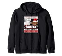 Be Nice to Me I Know Santa Bordeaux Mastiff Dog Christmas Sweat à Capuche