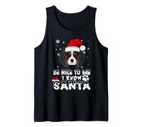 Be Nice to Me I Know Santa Cavalier Dog Christmas Dogs Lover Débardeur