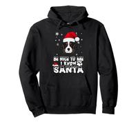 Be Nice to Me I Know Santa Cavalier Dog Christmas Dogs Lover Sweat à Capuche