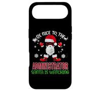 Be Nice to The Administrator Santa Watching Funny Christmas Coque pour iPhone Air