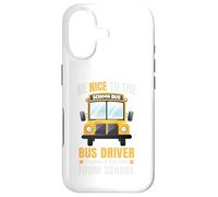 Be Nice to The Bus Driver, Funny School Bus Driver Coque pour iPhone 17