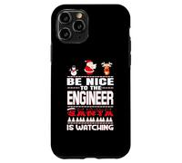 Be Nice to The Engineer Santa is Watching Funny Christmas Coque pour iPhone 11 Pro