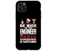 Be Nice to The Engineer Santa is Watching Funny Christmas Coque pour iPhone 11 Pro Max